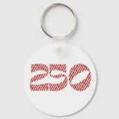 Red White Stripe Blue Stars America 250 Birthday キーホルダー (裏面)