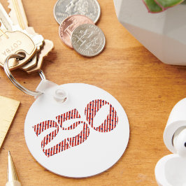 Red White Stripe Blue Stars America 250 Birthday キーホルダー