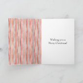 Red White Stripes Christmas カード (内部)