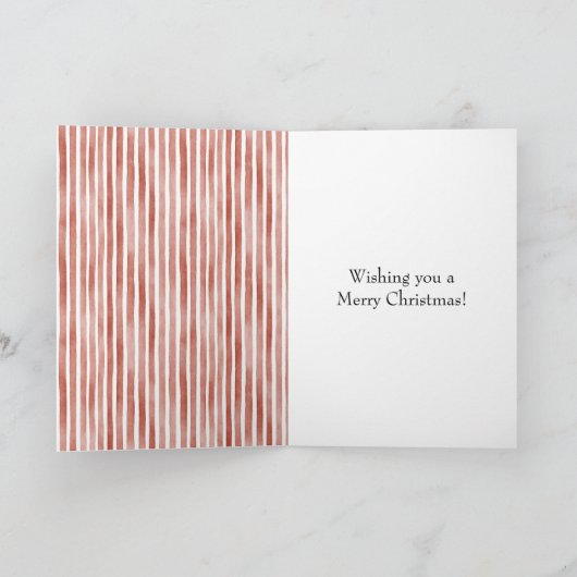 Red White Stripes Christmas カード (内部)