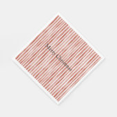 Red White Stripes Christmas スタンダードランチョンナプキン (角)