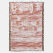 Red White Stripes Christmas スローブランケット (正面縦)