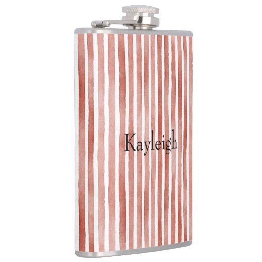 Red White Stripes Christmas フラスク (右)