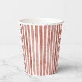 Red White Stripes Deer Window Christmas 紙コップ (裏面)