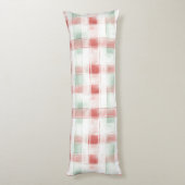 Red White Stripes Dots Christmas ボディピロー (裏面 (縦))