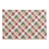 Red White Stripes Green Plaid Christmas 枕カバー (裏面-右)