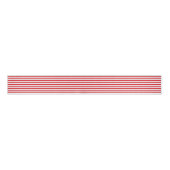 Red White Stripes Retro Minimalist Christmas グログランリボン (正面)