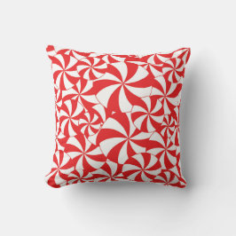Red & White Stripped Candy Cane Decorative Pillow クッション