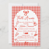 Red White That's Amore Bridal Shower Invitation 招待状 (正面)