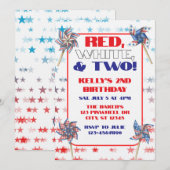 Red, White, & Two, 2nd Birthday 招待状 (正面/裏面)