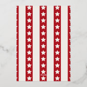 Red White & We Do Ribbon Wedding Couples Shower 箔招待状 (裏面)