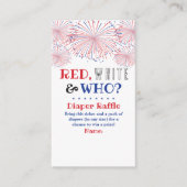 Red, White & Who? 4th Of July Gender Reveal Party エンクロージャーカード (正面)