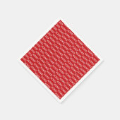 Red & White xoxo バレンタインパーティ スタンダードカクテルナプキン (角)