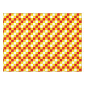 Red White Yellow Checkered Pattern Design  テーブルクロス (正面(横))