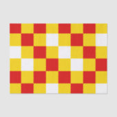 Red White Yellow Checkered Pattern Design  薄葉紙 (正面)