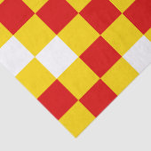 Red White Yellow Checkered Pattern Design  薄葉紙 (詳細)