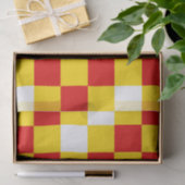 Red White Yellow Checkered Pattern Design  薄葉紙 (ギフト)