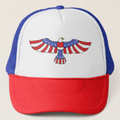 Red, Whte and Blue Patriotic Baseball Cap キャップ (正面)