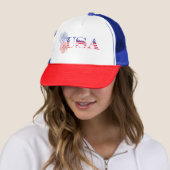 Red, Whte and Blue Patriotic Baseball Cap キャップ (インサイチュ)