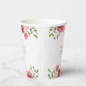 Red wildflowers Bridal Shower 紙コップ (右)