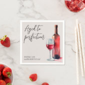 Red Wine Aged to Perfection 60th Birthday Party スタンダードカクテルナプキン (インサイチュ)