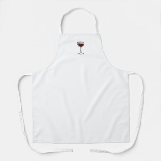 Red Wine Glass エプロン (正面)