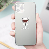 Red Wine Glass シール (スマートフォン)