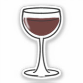 Red Wine Glass シール (正面)