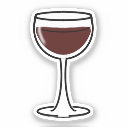 Red Wine Glass シール (正面)