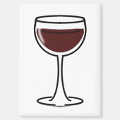 Red Wine Glass マグネット (正面)