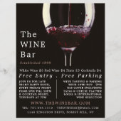 Red Wine Glass, Wine Bar/Winery Advertising チラシ (正面)