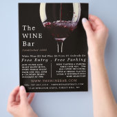 Red Wine Glass, Wine Bar/Winery Advertising チラシ (手)