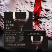 Red Wine Glass, Wine Bar/Winery Advertising チラシ