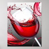 Red Wine Pour Art ポスター (正面)