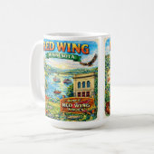 Red Wing, Minnesota Souvenir Gift Latte Mug コーヒーマグカップ (正面左)