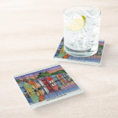 Red Wing, MN Boat Houses, Glass Coaster ガラスコースター (アングル)