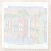 Red Wing, MN Boat Houses, Glass Coaster ガラスコースター (裏面)