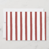 Red Winter First Birthday Photo Thank You 招待状 (裏面)