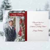 Red Winter Holiday Hallmark Movie Happy Birthday カード