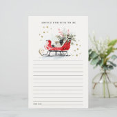 Red Winter Sleigh Advice For Mum To Be Baby Shower (スタンド正面)