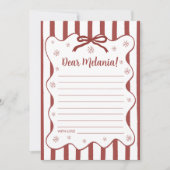 Red Winter Time Capsule Card 招待状 (正面)