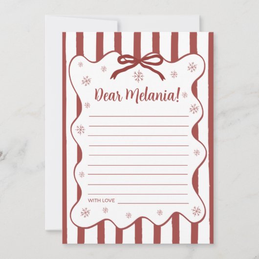 Red Winter Time Capsule Card 招待状 (正面)