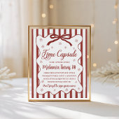 Red Winter Time Capsule Sign 台座サイン