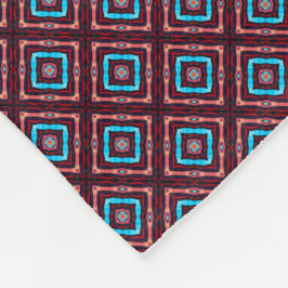 Red With Blue Diamonds フリースブランケット