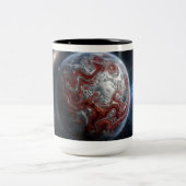 Red With Silver Planet ツートーンマグカップ (中央)