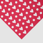 Red With White Tiny Doodle Hearts & Polka Dots 薄葉紙 (詳細)