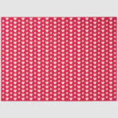 Red With White Tiny Doodle Hearts & Polka Dots 薄葉紙 (正面)