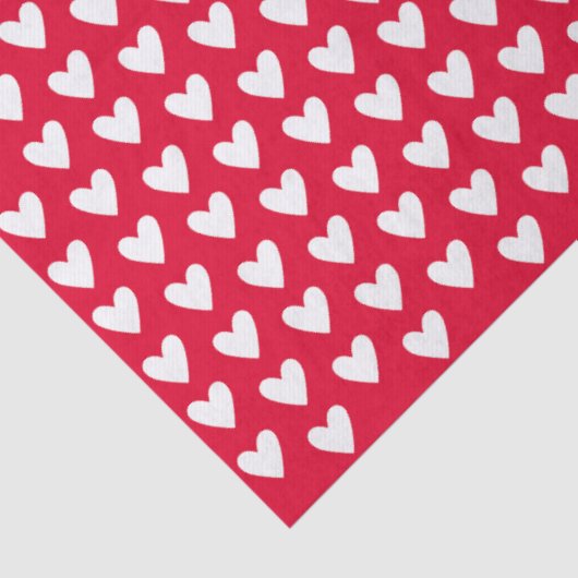 Red With White Tiny Doodle Love Hearts 薄葉紙 (詳細)