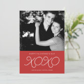 Red XOXOバレンタインデーのフォトカード シーズンカード (スタンド正面)