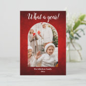 Red Year in Review写真コラージュ数々のクリスマス 案内状 (スタンド正面)